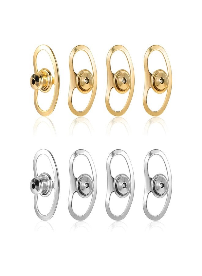 Flavizo Earring Supporter for Studs and Danglers, Invisible Backings Holder for Heavy Jewellery, Lightweight Ear Stopper Set for Women Girls Earrings - Image 1